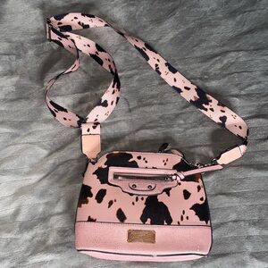 Pink and Black Women's Bag